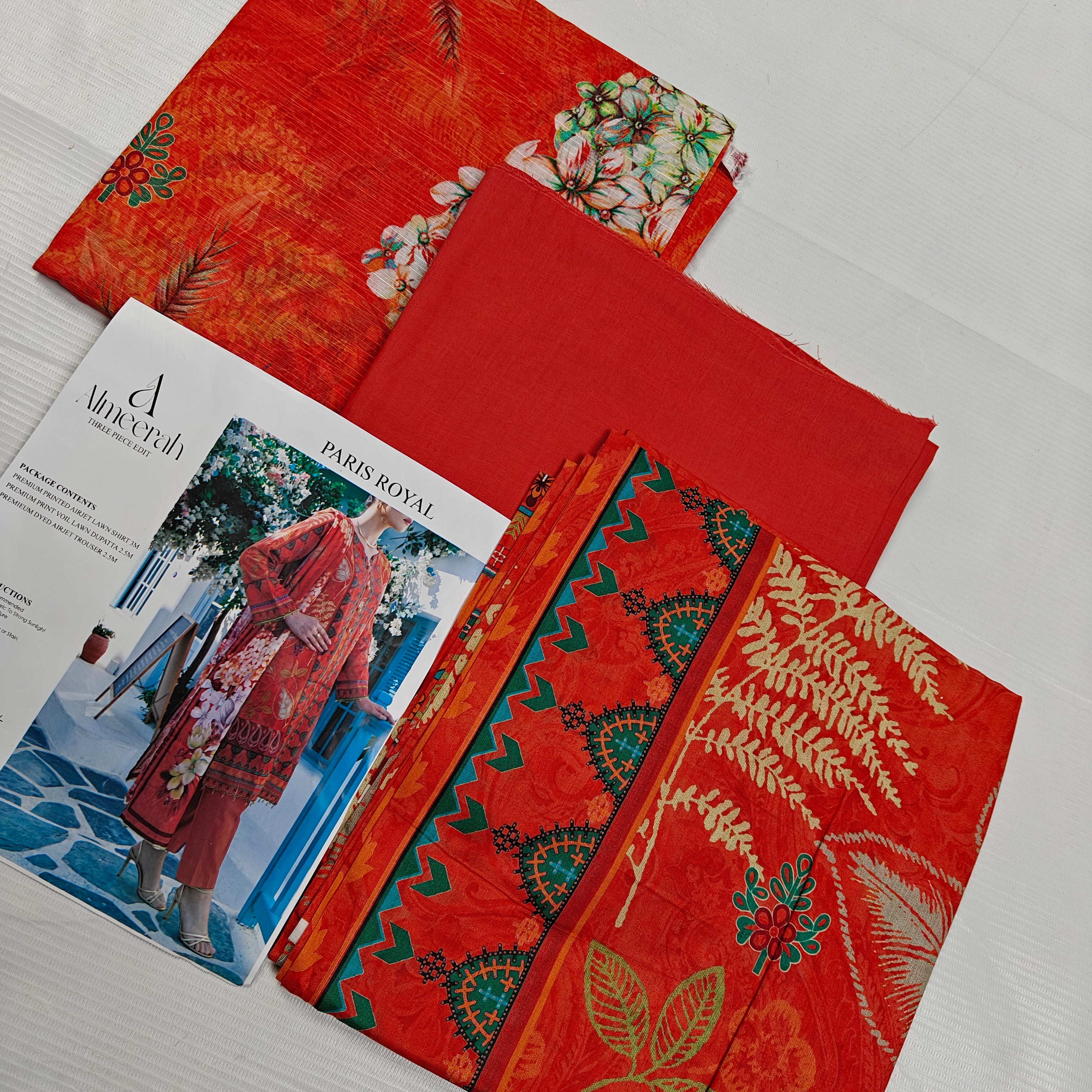 Almeerah Printed Lawn 3PC Memon Clothes